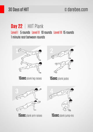 30 Days HIIT Workout Program | PDF