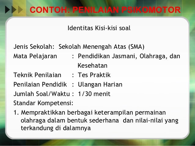 30 Penilaian Psikomotorik