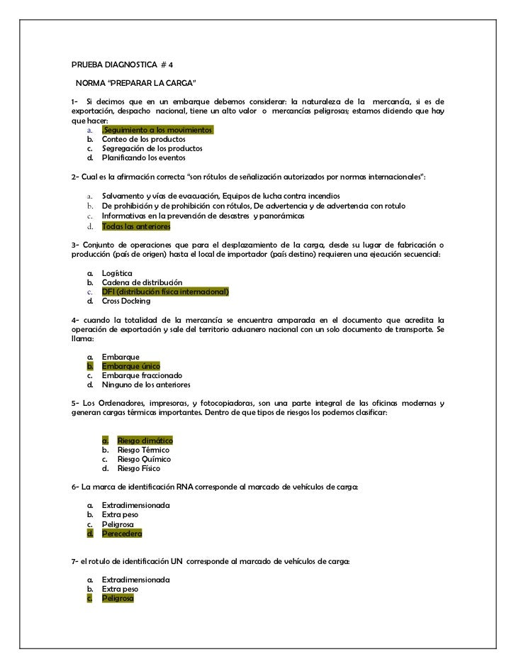 Prueba diagnostica 4 Prueba diagnostica 4