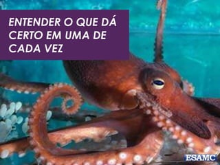 ENTENDER O QUE DÁ
CERTO EM UMA DE
CADA VEZ
 