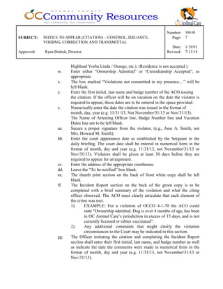 300 08 Notice To Appear Citation Control Issuance Voiding Corr
