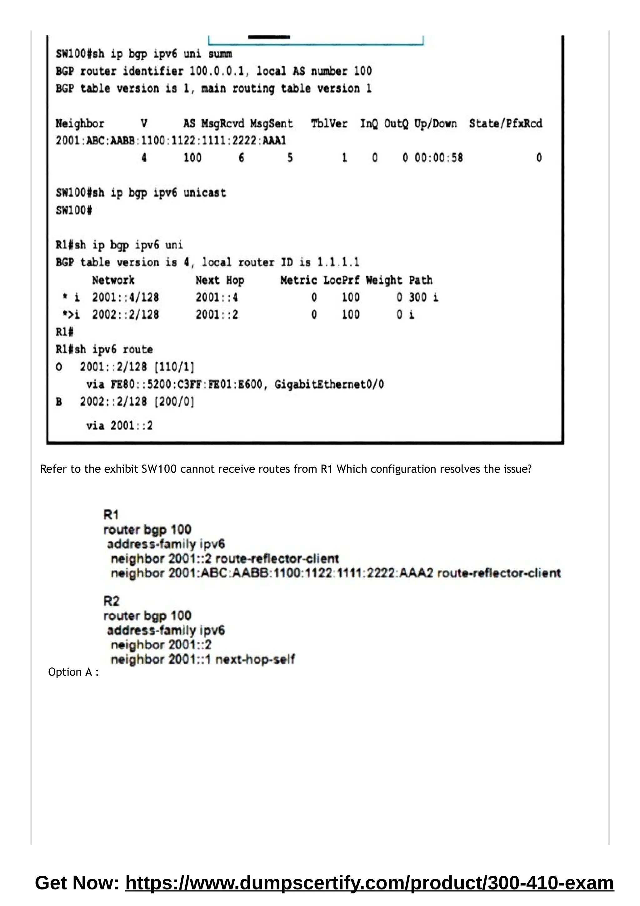 Cisco 300-410 exam questions and answers | PPTX