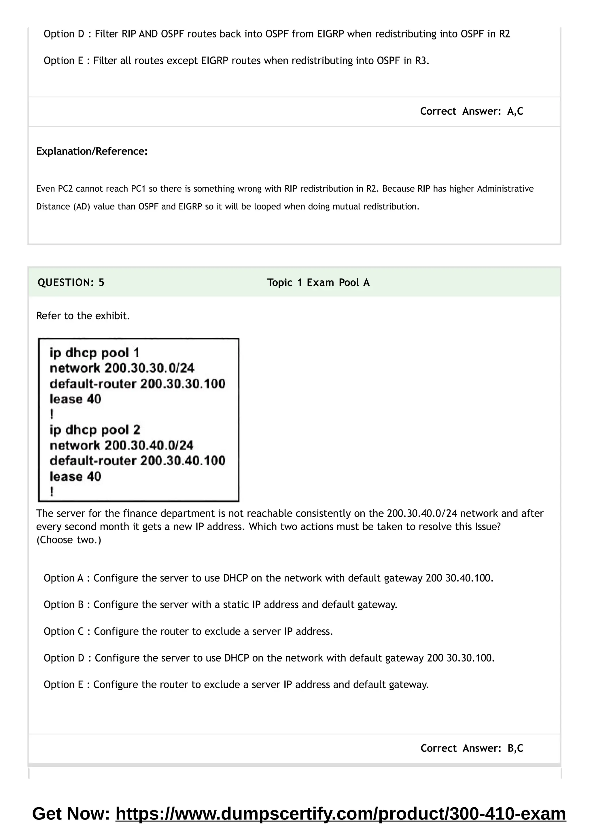 Cisco 300-410 exam questions and answers | PPTX