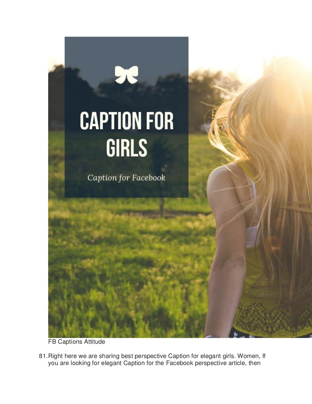 300 Best Cool FB Captions Attitude