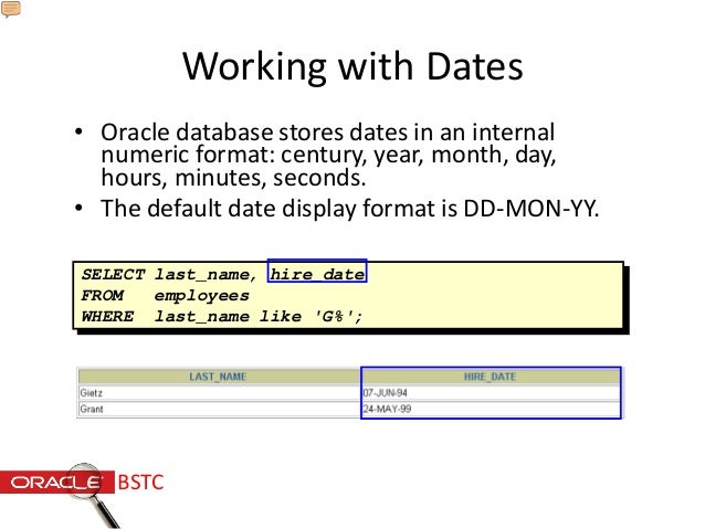introduction to oracle sql oracle sql query date format