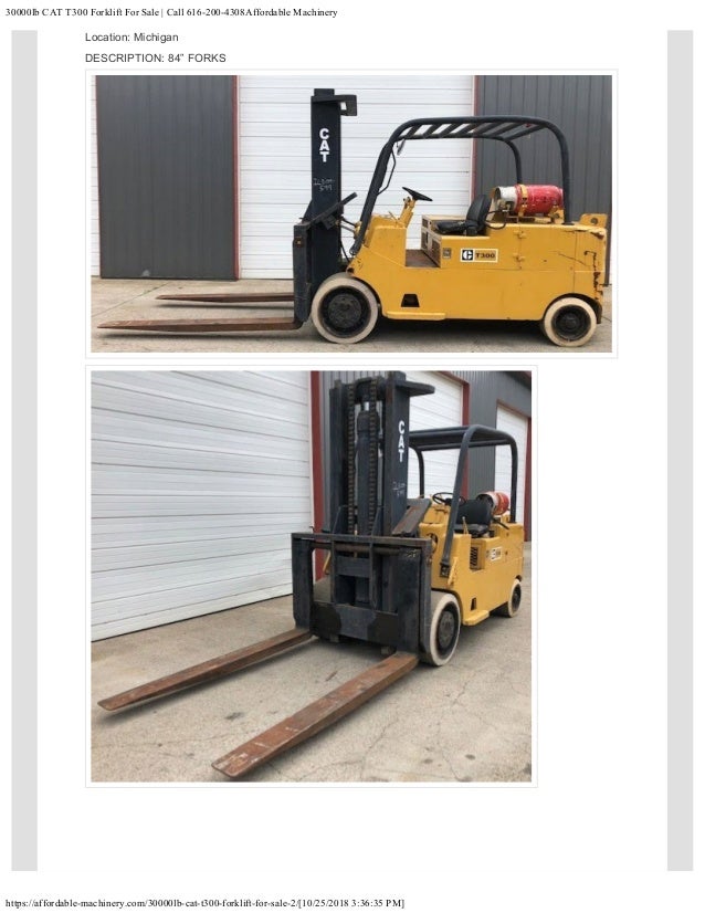 30000lb Cat T300 Forklift For Sale