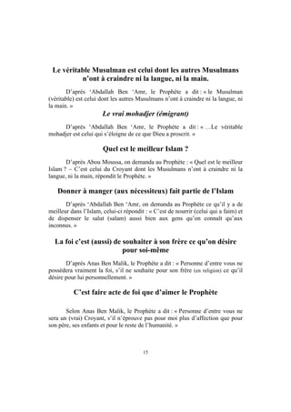 3000 Hadiths Et Citations Coraniques Tome 1