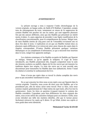 3000 Hadiths Et Citations Coraniques Tome 1