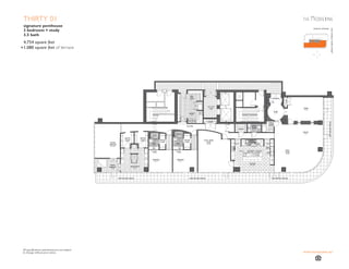 THIRTY 01
signature penthouse
3 bedroom + study
3.5 bath
4,754 square feet
1,080 square feet of terrace+
oldworldthirdstreet
juneau avenue
www.themoderne.net
All specifications and dimensions are subject
to change without prior notice.
W
N
S
E
 