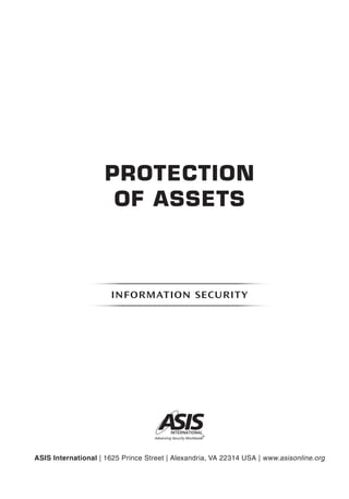 Protection of Assets Information Security Asis International | PDF