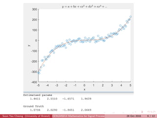 Soon Yau Cheong (University of Bristol) EENGM0014 Mathematics for Signal Processing and Communications28 Oct 2016 6 / 12
 