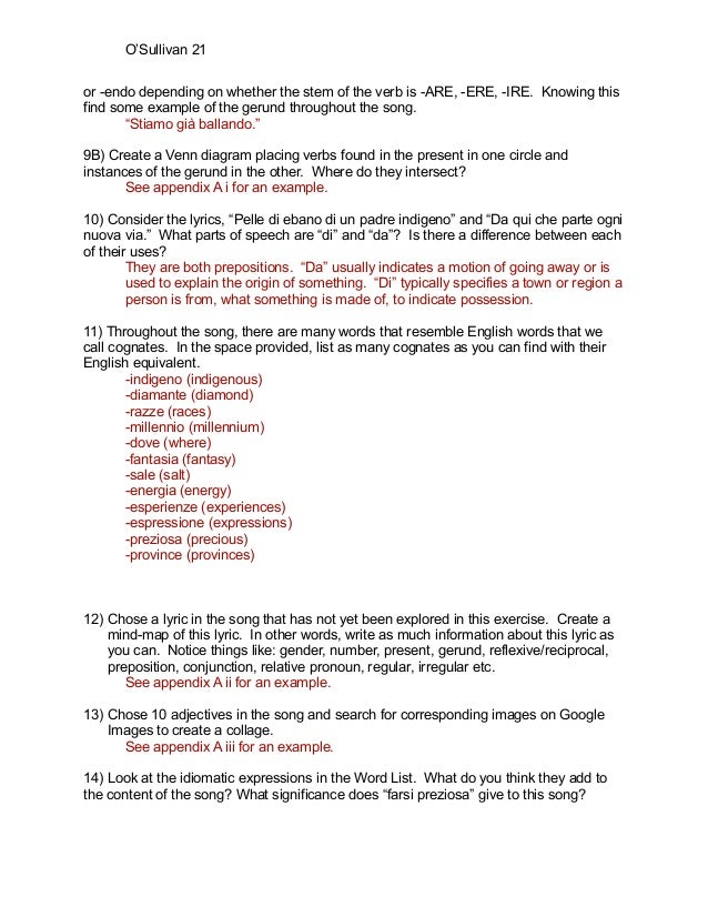 Dissertation in italian