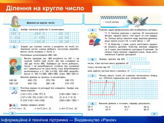 Інформаційна й технічна підтримка — Видавництво «Ранок»
Ділення на кругле число
 