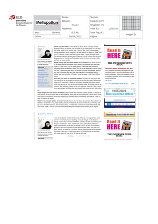 Tirada:                - Sección:                  -
              Difusión:              - Espacio (cm ):
                                                    2
                                                                 -
                          (O.J.D.)     Ocupación (%):            -
              Audiencia:             - Valor (€):        1.250, 00
WebGeneral               (E.G.M.)     Valor Pág. (€):           -
                                                                     Imagen: Sí
Online                  30/04/2012     Página:                   -
 