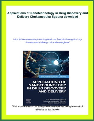 Applications of Nanotechnology in Drug Discovery and Delivery ...