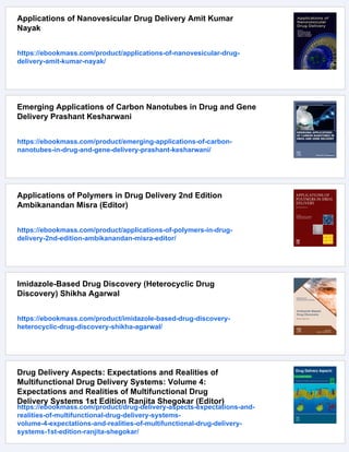 Applications of Nanotechnology in Drug Discovery and Delivery ...