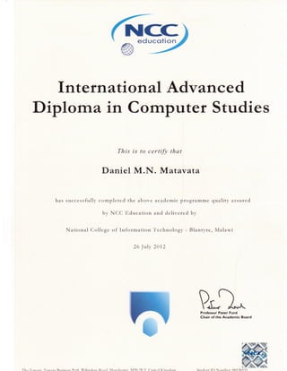 International Advanced Diploma in Computer Studies