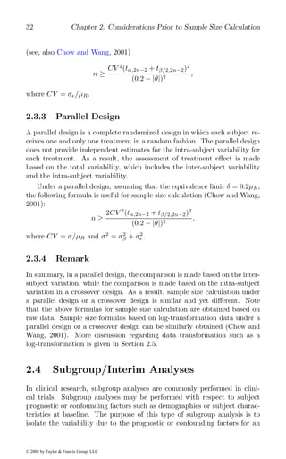 Sample size calculations in clinical research Second Edition Shein ...