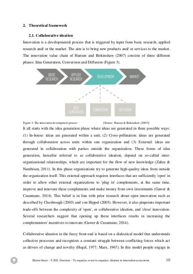 Master thesis on innovation
