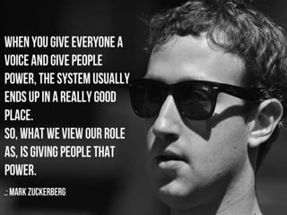 MARK ZUCKERBERG presentation