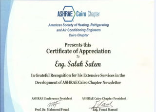2.1 ASHRAE Certificate
