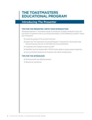 The Toastmasters Educational Program (PDF) | PDF