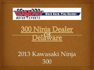 2013 Kawasaki Ninja
       300
 