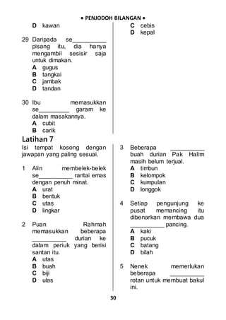 Pucuk penjodoh bilangan Penjodoh Bilangan