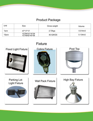External Power 300W LED Corn Light Specification Neutral