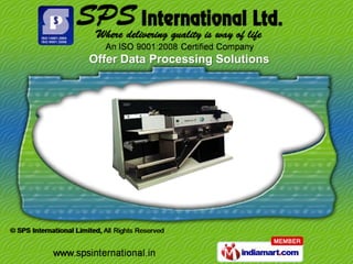 Offer Data Processing Solutions
 