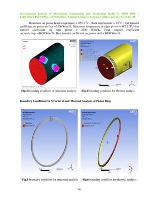 DESIGN AND ANALYSIS OF I.C. ENGINE PISTON AND PISTON-RING USING CATIA ...