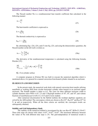 NUMERICAL INVESTIGATION OF NATURAL CONVECTION HEAT TRANSFER FROM ...