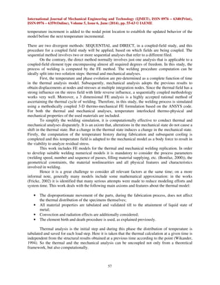 FINITE ELEMENT METHODOLOGY OF RESIDUAL STRESS IN BUTT WELDING OF TWO ...