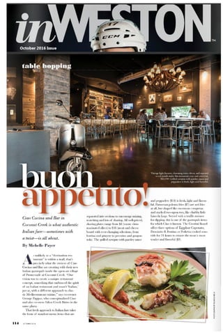 inWeston Magazine - October 2016 Ciao Cucina
