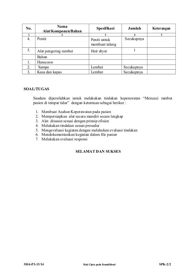 3014 p2-spk-perawatan kesehatan