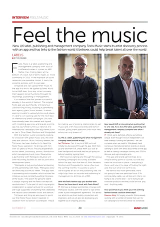 Printed for colin@righttrackdistribution.com from Music Week (12.10.2015) at www.exacteditions.com. Copyright ¬© 2015.
 