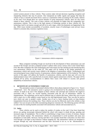 Autonomous vehicles: A study of implementation and security | PDF