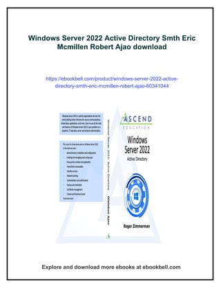 Windows Server 2022 Active Directory Smth Eric Mcmillen Robert Ajao | PDF