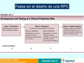 Diabetes tipo 2 Evaluación crítica de las principales evidencias en: Fases en el diseño de una RPC 