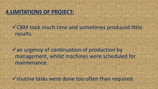 CONDITION BASED MONITORING PRESENTATION | PPT