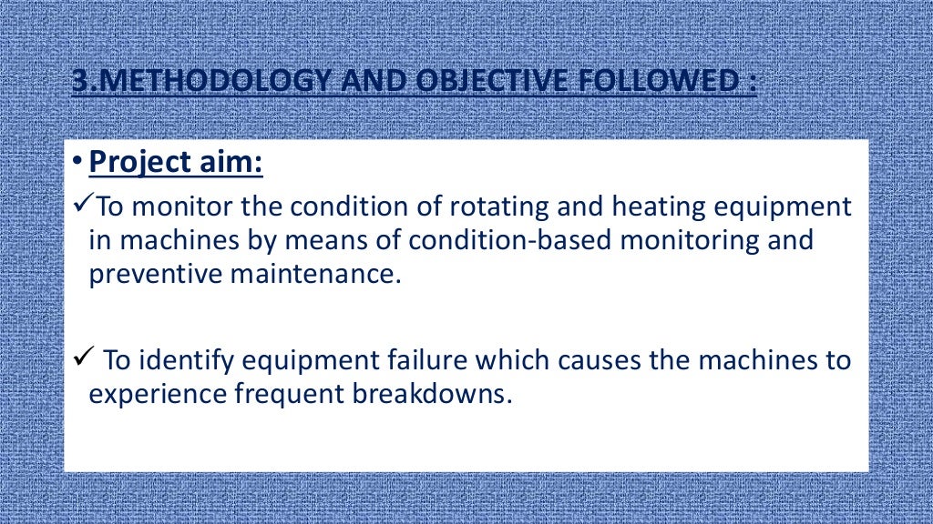 CONDITION BASED MONITORING PRESENTATION