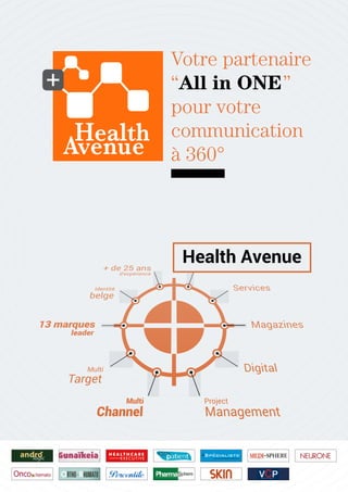 Health Avenue
Votre partenaire
“All in ONE”
pour votre
communication
à 360°
 