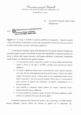 302   impresa affidataria interpello 13-2014