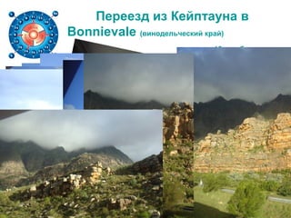 Переезд из Кейптауна в
Bonnievale (винодельческий край)
16 октября
 