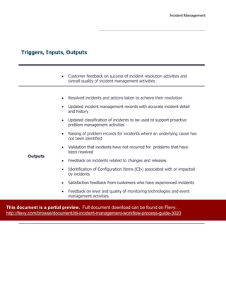 ITIL Incident Management Workflow - Process Guide | PDF