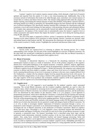 A cognitive level evaluation method based on machine learning approach ...