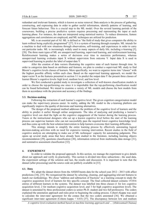 A cognitive level evaluation method based on machine learning approach ...