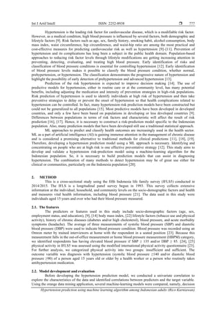 Hypertension prediction using machine learning algorithm among ...