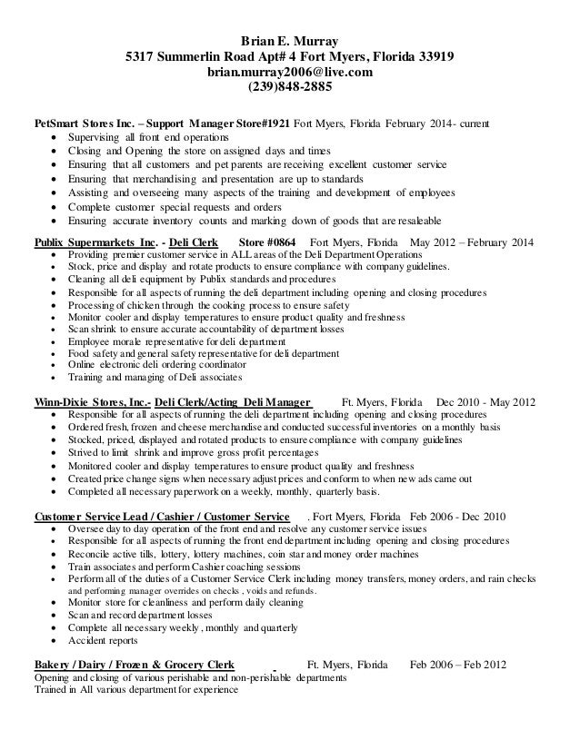 resumes fort myers fl