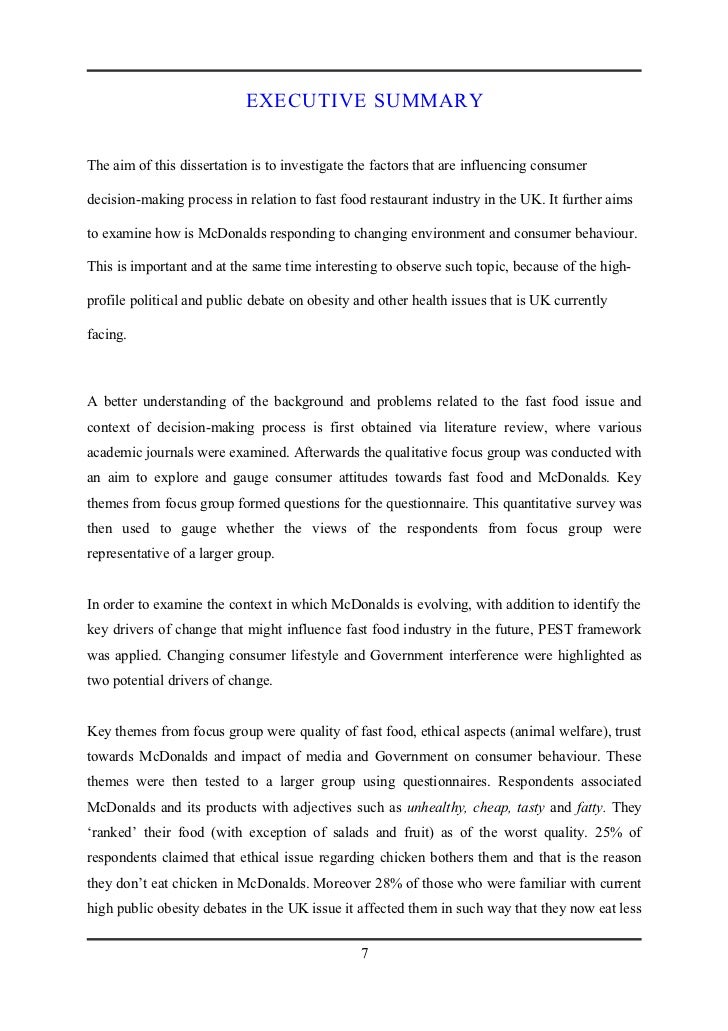 fast food essay topics